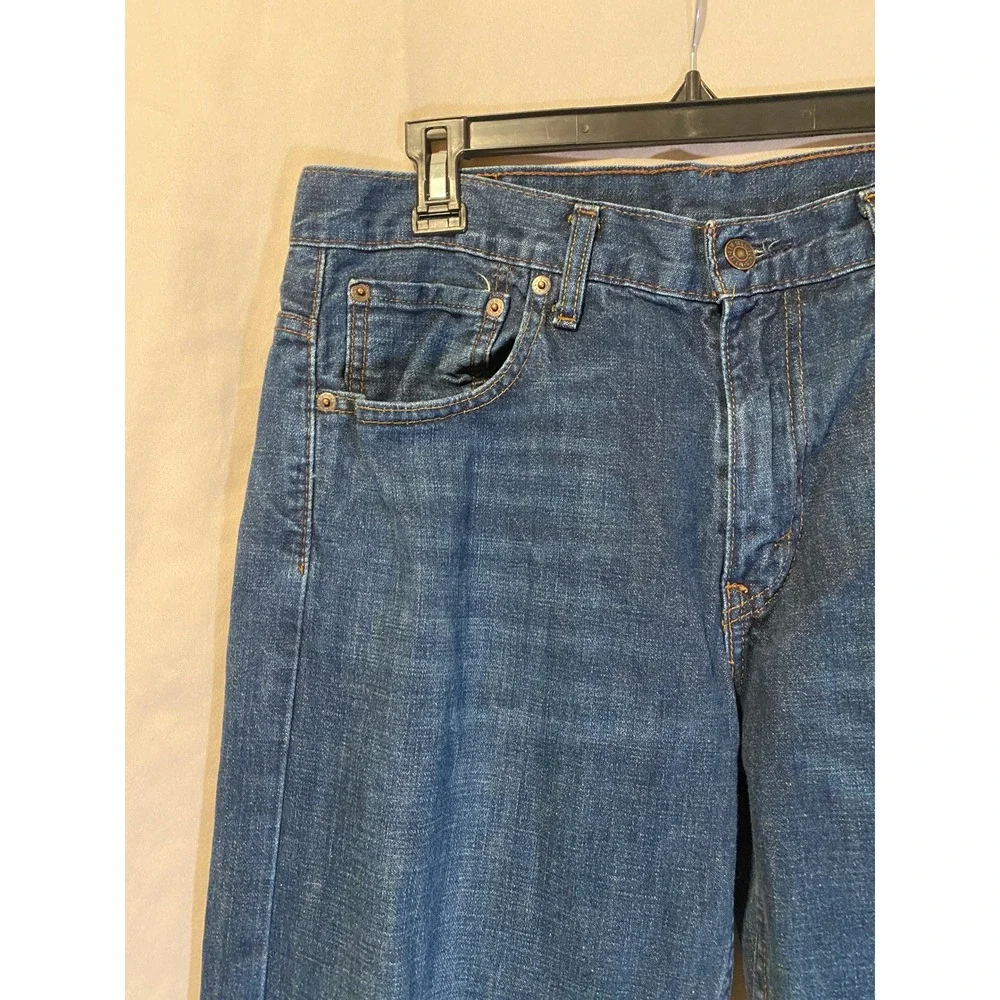 Levis 569 Loose Straight Jeans Mens 32x34 Blue Denim Dark Wash